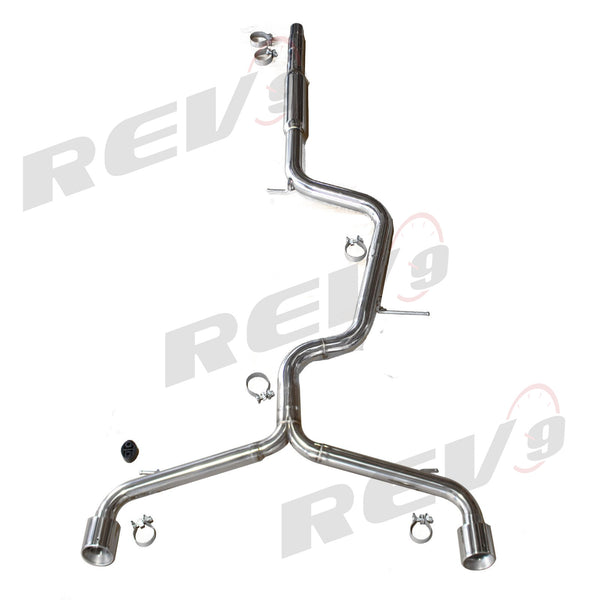 Rev9 Power Cat-Back Straight Pipe Exhaust Kit - Volkswagen Golf GTI MK8 2.0L Turbocharged (2022+)