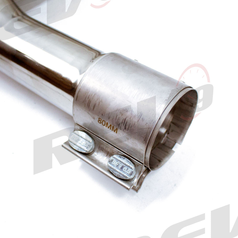 Rev9 Power FlowMaxx Stainless Axle-Back Sports Muffler Exhaust System w/ Carbon Fiber Tip - BMW 335i / 335i xDrive Sedan (F30) 2012-15