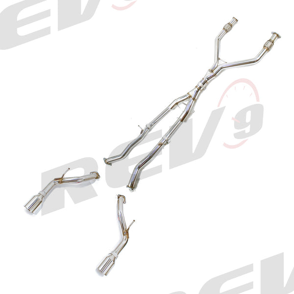 Rev9 Power FlowMAXX Cat-Back Stainless Steel Exhaust System - Infiniti Q50 V6 3.0L Twin-Turbo 2016-23