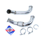Rev9 Power 3" V-band Exit 3" Turbo Downpipe Stainless Steel - Honda K20 Sidewinder