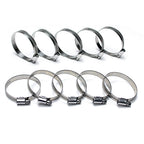 HPS Stainless Steel Embossed Hose Clamps Size 24 10pcs Pack 1-1/2 inch - 2 inch 38mm-51mm