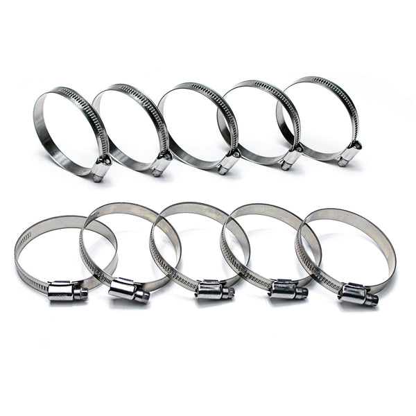 HPS Stainless Steel Embossed Hose Clamps Size 6 10pcs Pack 1/2 inch - 13/16 inch 13mm-20mm