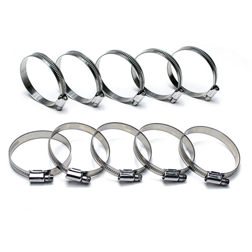 HPS Stainless Steel Embossed Hose Clamps Size 12 10pcs Pack 7/8 inch - 1-1/4 inch 22mm-32mm