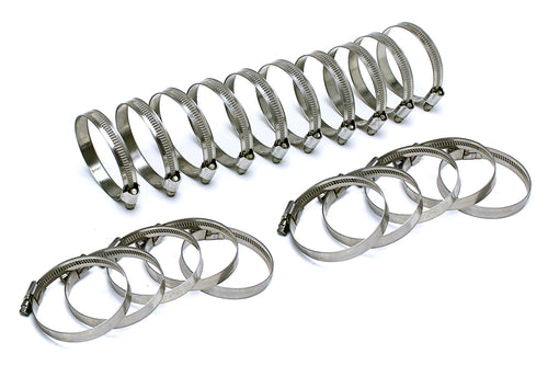 HPS Stainless Steel Embossed Hose Clamps Size 40 20pcs Pack 2 inch - 3 inch 51mm-76mm