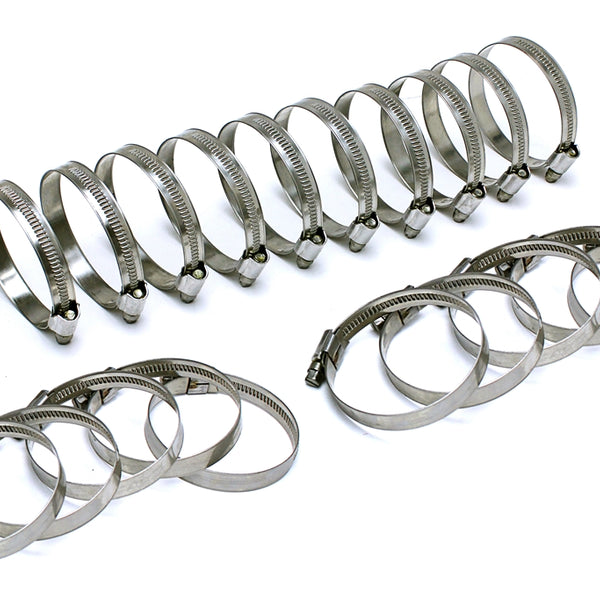 HPS Stainless Steel Embossed Hose Clamps Size 6 20pcs Pack 1/2 inch - 13/16 inch 13mm-20mm