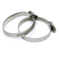 HPS Stainless Steel Embossed Hose Clamps Size 72 2pcs Pack 4-5/16 inch - 5 inch 110mm-127mm