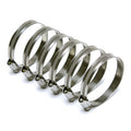 HPS Stainless Steel Embossed Hose Clamps Size 28 6pcs Pack 1-9/16 inch - 2-1/4 inch 40mm-57mm