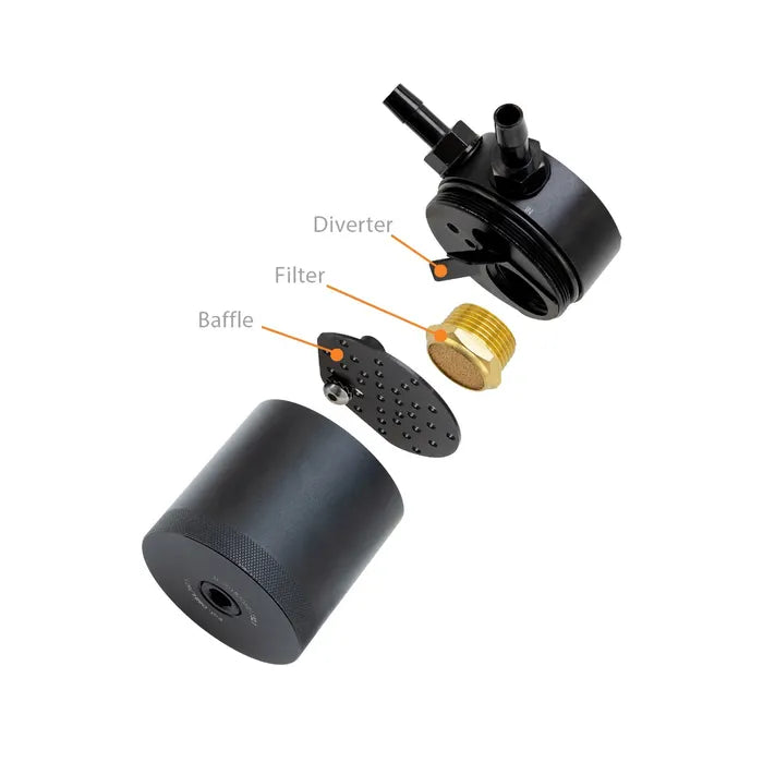 Mishimoto PCV Side Baffled Oil Catch Can - Black - Subaru BRZ & Toyota GR86 FA24D (2022+)