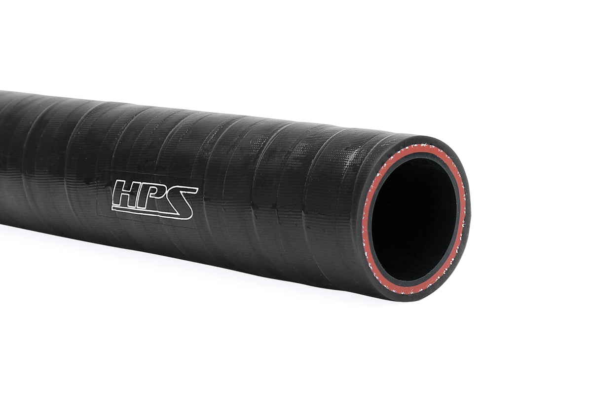 HPS 7/8" (22mm), FKM Lined Oil Resistant High Temperature Reinforced Silicone Hose, 8 Feet Long, Black