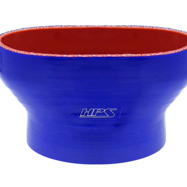 HPS Oval to Round Silicone Reducer Coupler Hose for Ford 55mm Throttle Body M-9926-MGT to 3-1/4 inch Tubing Blue