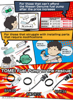 Tomei High Flow Fuel Pump - Nissan SKYLINE GT-R BCNR33 RB26DETT