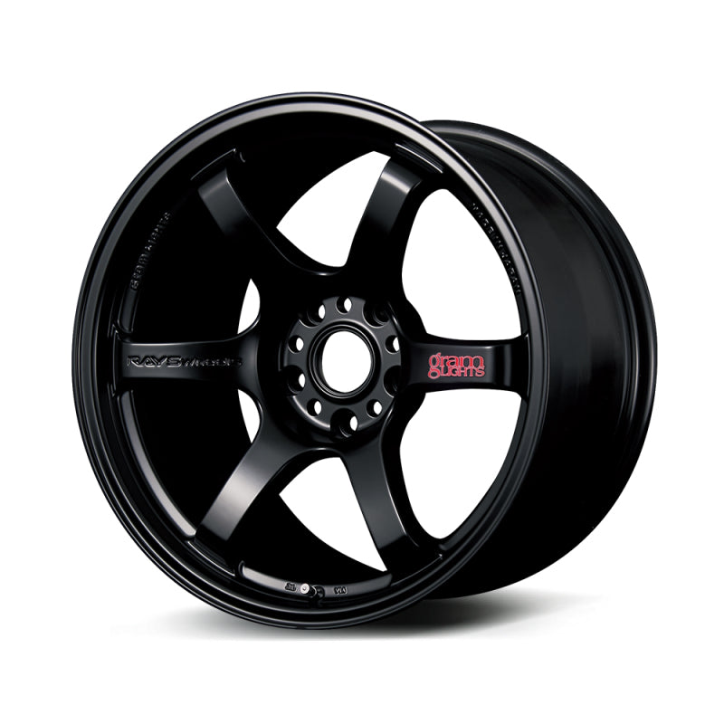 Gram Lights 57DR WGIAC12EH 18x10.5 +12 5x114.3 Semi Gloss Black wheel