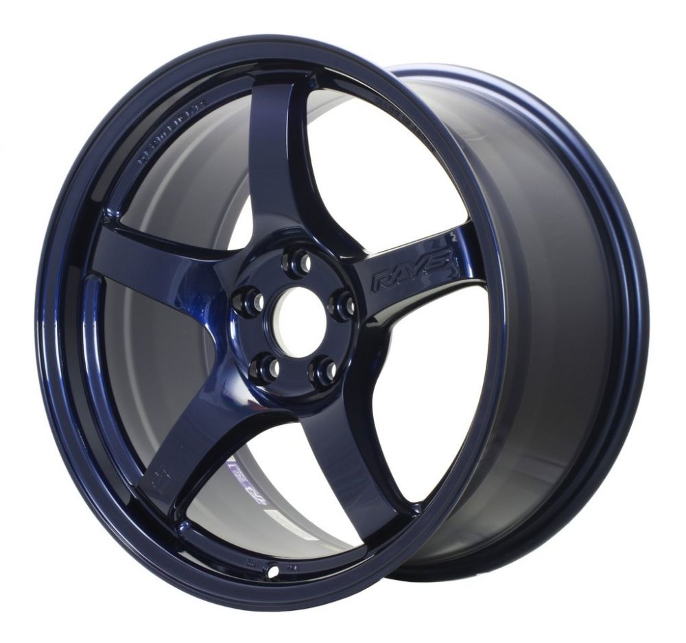 Gram Lights 57CR WGCRAC12EEBP 18x10.5 +12 5x114.3 Eternal Blue wheel - view 1