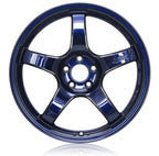 Gram Lights 57CR WGCRAC12EEBP 18x10.5 +12 5x114.3 Eternal Blue wheel - view 2