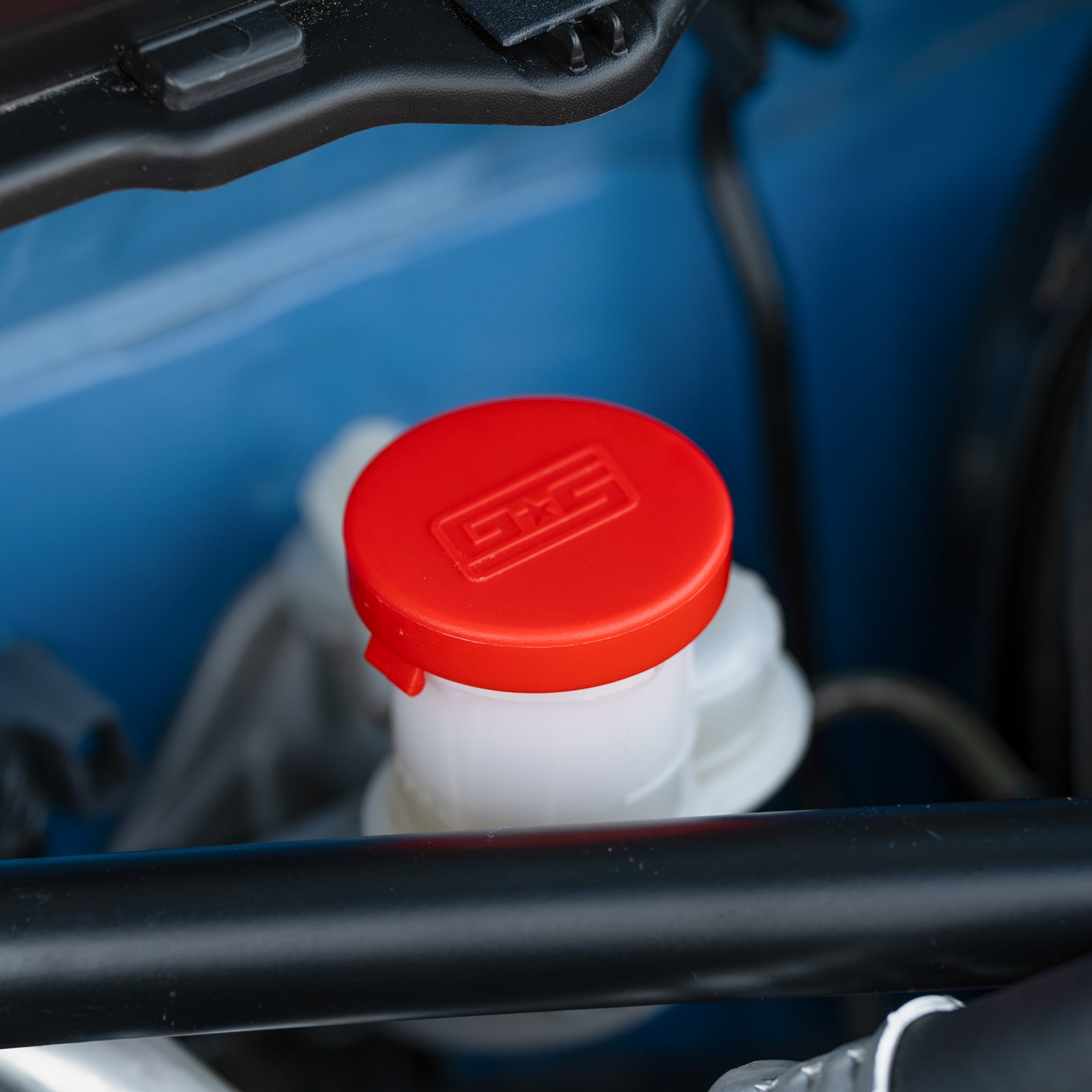 GrimmSpeed 113121 red engine bay dress-up caps installed 5