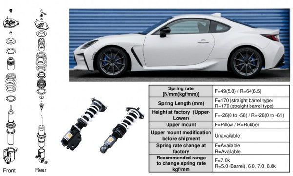 HKS HIPERMAX S Coilovers - Toyota GR86 ZN8 (2022+)