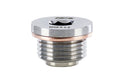 HPS MDP-M18x150 stainless steel magnetic oil drain plug with copper crush washer
