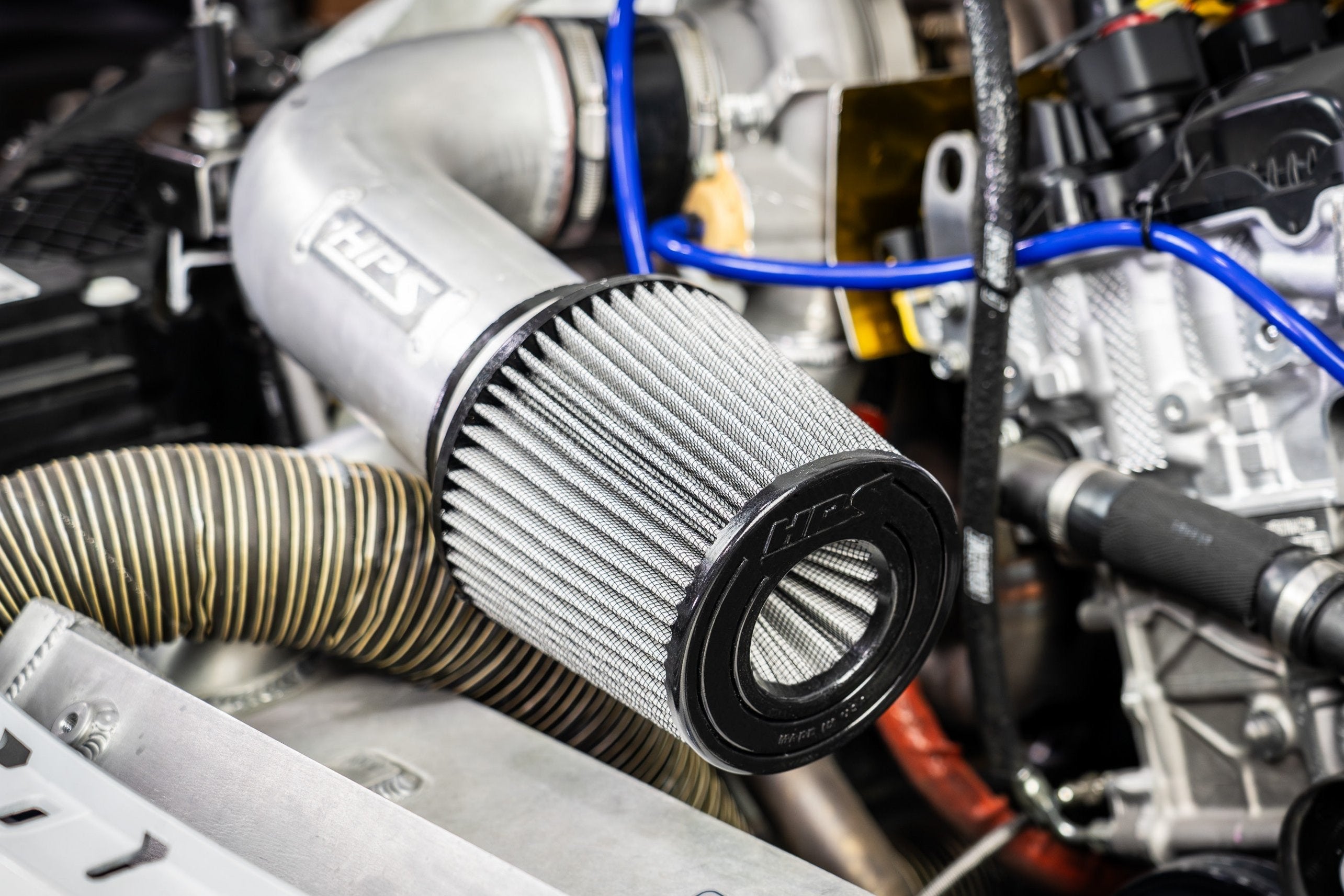 HPS Performance 3.25" Open Top Dual Cone Air Filter, 5.75" Length, HPS-4342