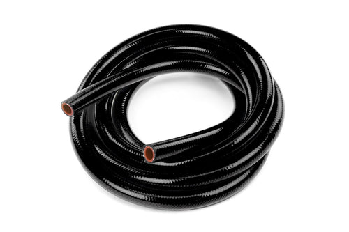 HPS 9/16 inch 14mm ID High Temperature Reinforced Silicone Heater Hose Tubing 10 Feet Roll Black