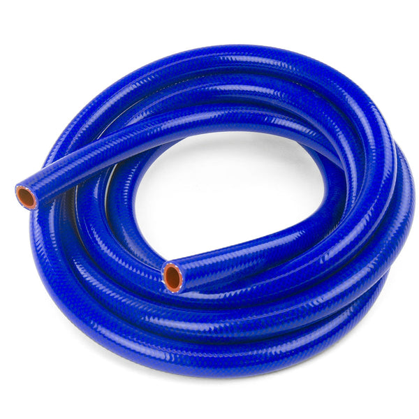 HPS 9/16 inch 14mm ID High Temperature Reinforced Silicone Heater Hose Tubing 10 Feet Roll Blue