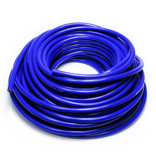 HPS 1/8 inch ID blue high temp reinforced silicone heater hose tubing 25 feet roll Max Temperature Rating: 350F Bend Radius: 1/2 inch