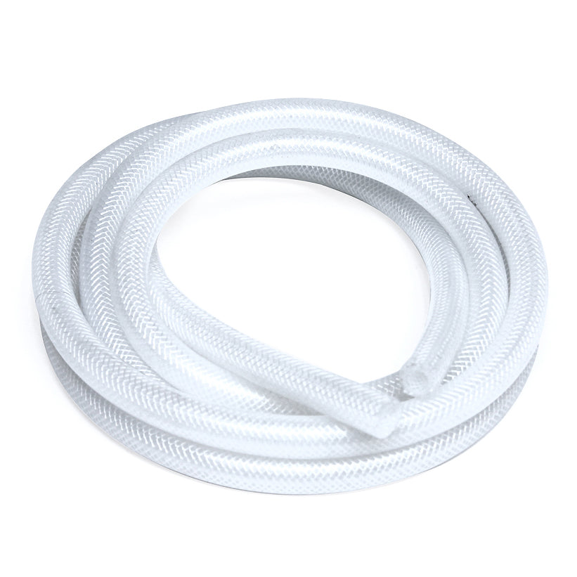 HPS 5/8 inch ID Clear high temp reinforced silicone heater hose tubing Max Temperature Rating: 350F Bend Radius: 3 inch