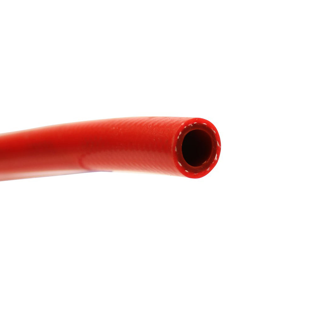 HPS 5/16" 8mm ID Red high temp reinforced silicone heater hose tubing, 50 feet roll, Max Temperature Rating: 350F, Bend Radius: 1-1/4"