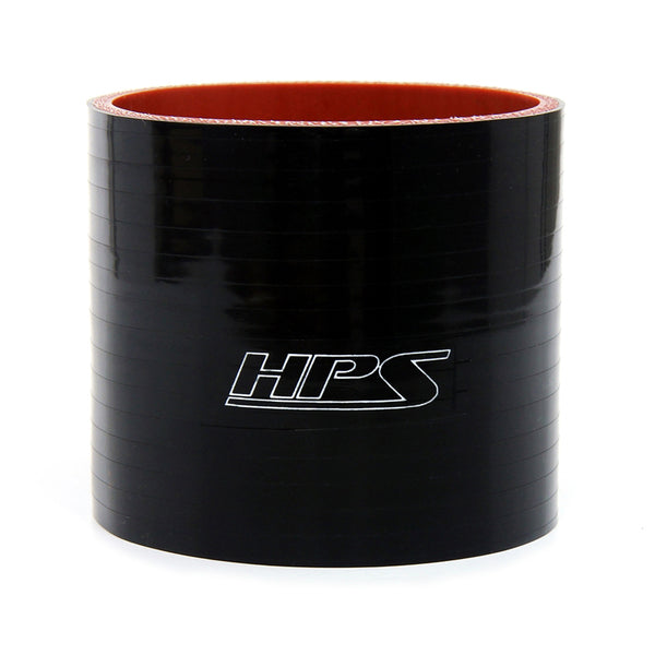 HPS 1 inch ID 6 inch Long High Temp 4-ply Reinforced Silicone Straight Coupler Hose Black 25mm ID 152mm Length