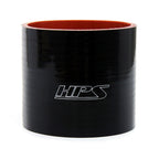 HPS 3-3/8 inch ID 3 inch Long High Temp 4-ply Reinforced Silicone Straight Coupler Hose Black 86mm ID 76mm Length