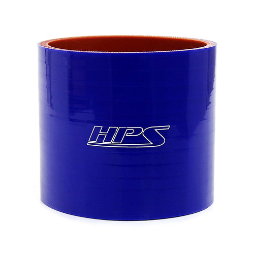 HPS 2.5 inch ID 3 inch Long High Temp 4-ply Reinforced Silicone Straight Coupler Hose Blue 63mm ID 76mm Length