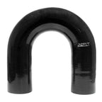 HPS 2-3/8 inch ID High Temp 4-ply Reinforced Silicone 180 Degree U Bend Elbow Coupler Hose Black 60mm ID