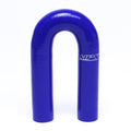 HPS 1.5 inch ID High Temp 4-ply Reinforced Silicone 180 Degree U Bend Elbow Coupler Hose Blue 38mm ID