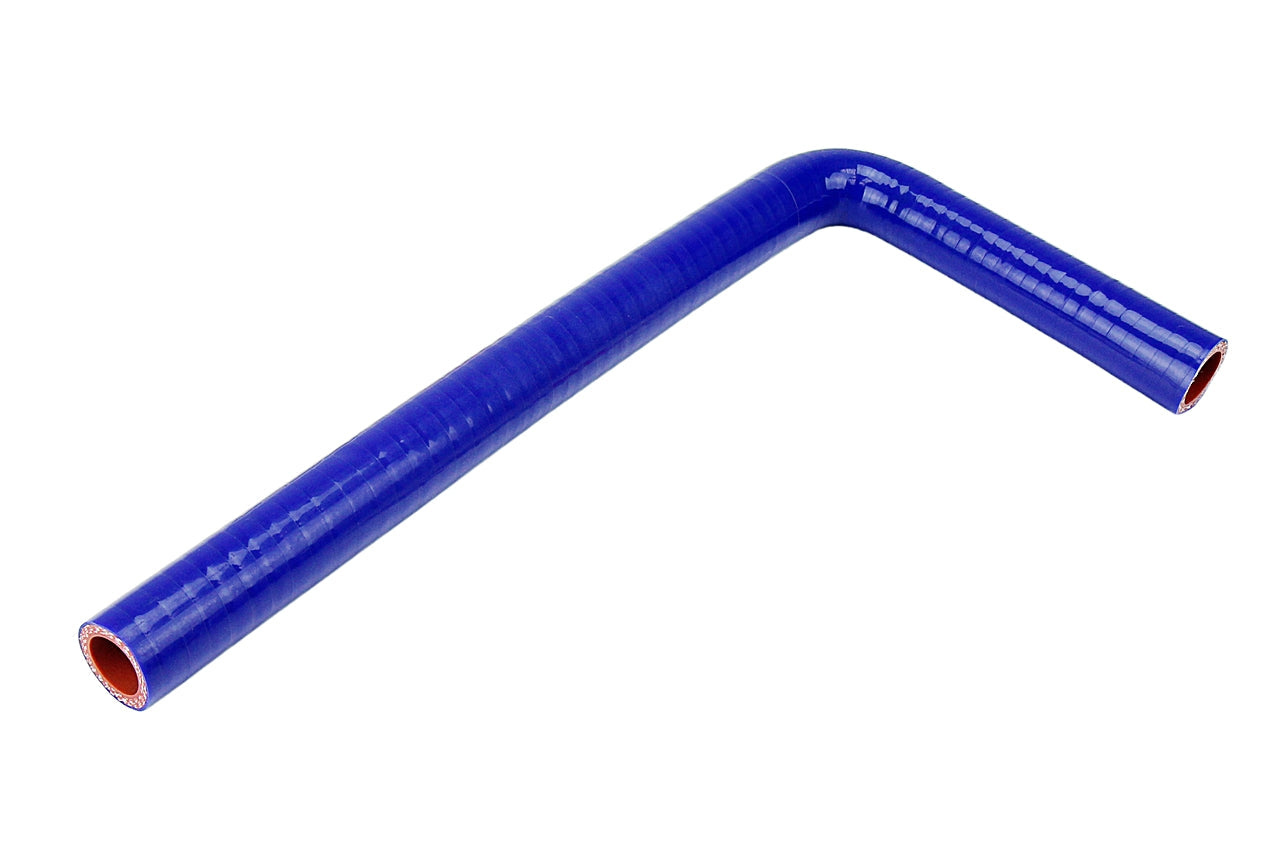 HPS 5/16 inch 8mm with 5 inch and 36 inch Leg Silicone 90 Degree Elbow Coupler Hose High Temp 4-ply Reinforced Blue
