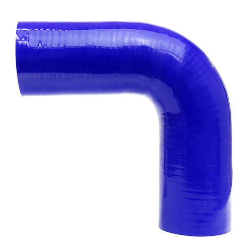 HPS 5/16 inch ID High Temp 4-ply Reinforced Silicone 90 Degree Elbow Coupler Hose Blue 8mm ID