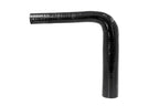 HPS 1-3/4 inch - 2-3/8 inch ID High Temp 4-ply Reinforced Silicone 90 Degree Elbow Reducer Hose Black 45mm - 60mm ID