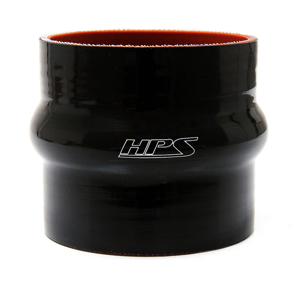 HPS 5 inch ID 6 inch Long High Temp 4-ply Reinforced Silicone Hump Coupler Hose Black 127mm ID 152mm Length