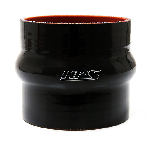 HPS 4 inch ID 6 inch Long High Temp 4-ply Reinforced Silicone Hump Coupler Hose Black 102mm ID 152mm Length