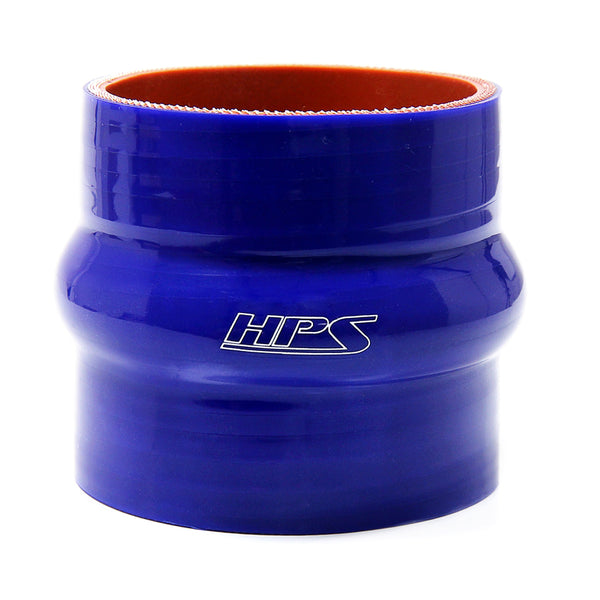 HPS 2-3/8 inch ID 4 inch Long High Temp 4-ply Reinforced Silicone Hump Coupler Hose Blue 60mm ID 102mm Length