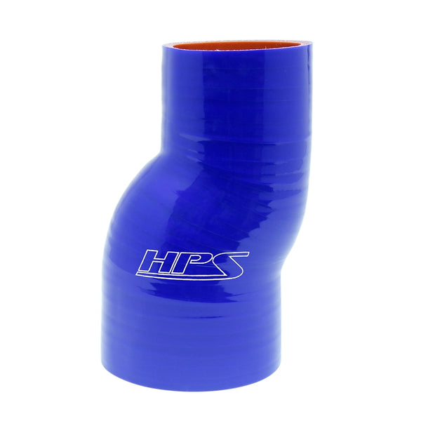 HPS 2 inch - 3 inch 51mm - 76mm Silicone Offset Reducer Coupler Hose 6 inch Long High Temp 4-ply Reinforced Blue