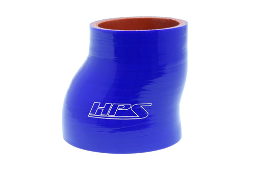 HPS 2 inch - 3 inch ID 3 inch Long High Temp 4-ply Reinforced Silicone Offset Reducer Coupler Hose Blue 51mm - 76mm ID 76mm Length