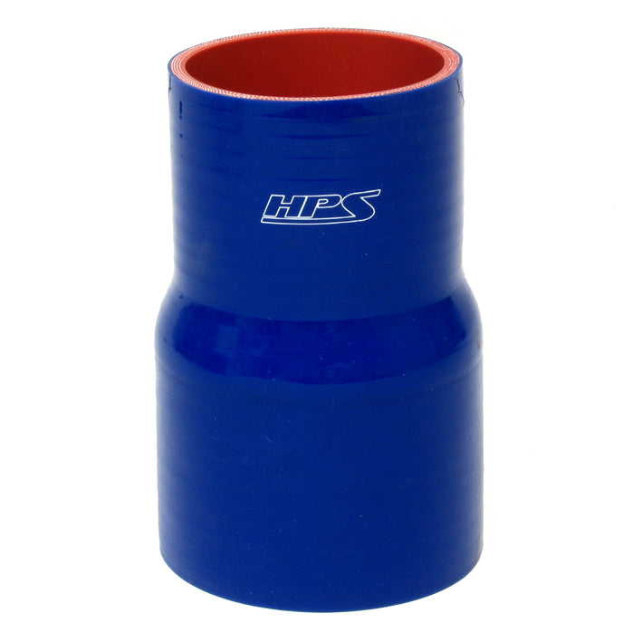 HPS 3.5 inch - 5 inch ID 4 inch Long High Temp 4-ply Reinforced Silicone Reducer Coupler Hose Blue 89mm - 127mm ID 102mm Length