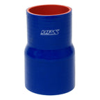 HPS 3.5 inch - 5 inch ID 4 inch Long High Temp 4-ply Reinforced Silicone Reducer Coupler Hose Blue 89mm - 127mm ID 102mm Length