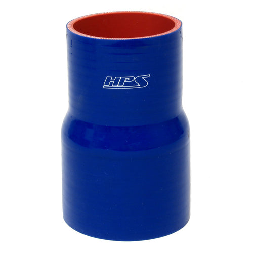 HPS 3.5 inch - 4 inch ID 6 inch Long High Temp 4-ply Reinforced Silicone Reducer Coupler Hose Blue 89mm - 102mm ID 152mm Length