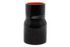 HPS 1.5 inch - 2 inch ID 6 inch Long High Temp 4-ply Reinforced Silicone Reducer Coupler Hose Black 38mm - 51mm ID 152mm Length