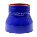 HPS 1-3/8 inch - 1.5 inch ID 3 inch Long High Temp 4-ply Reinforced Silicone Reducer Coupler Hose Blue 35mm - 38mm ID 76mm Length