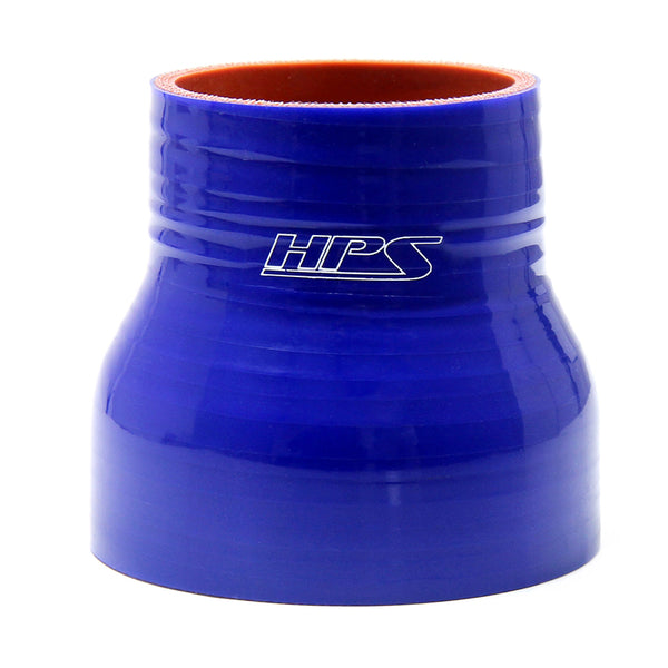 HPS 7/8 inch - 1-1/8 inch ID 3 inch Long High Temp 4-ply Reinforced Silicone Reducer Coupler Hose Blue 22mm - 28mm ID 76mm Length