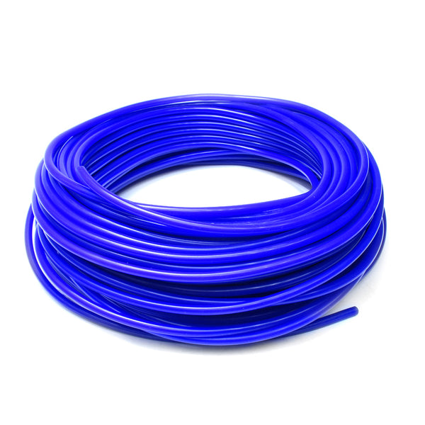 HPS 5/64 inch 2mm ID Blue High Temp Silicone Vacuum Hose Tubing - 50 Feet Roll