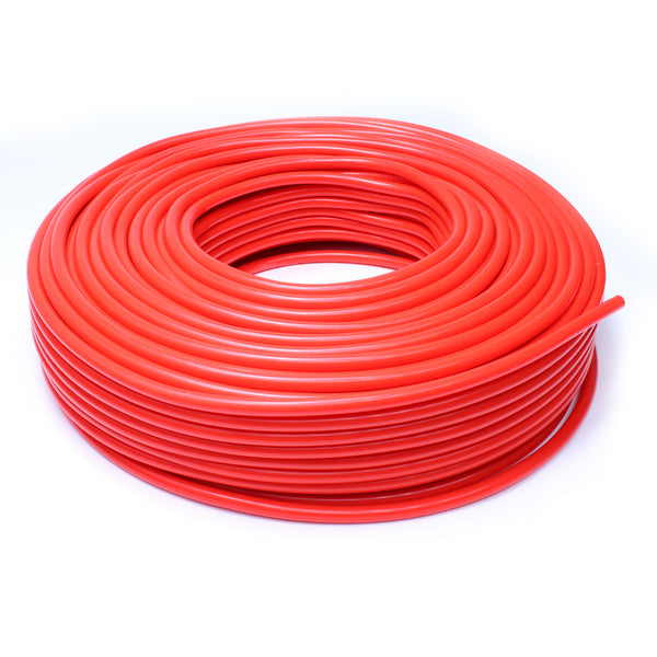 HPS 1/4 inch 6mm ID Red High Temp Silicone Vacuum Hose Tubing - 100 Feet Roll