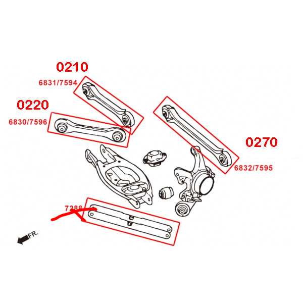 Megan Racing Rear Camber Control Arms - BMW 3 Series 328i 335i & X-drive (2006-2011)
