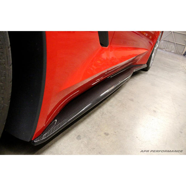 APR Performance Carbon Fiber Side Skirts / Rocker Extensions - Chevrolet Corvette C7 Stingray (2014-2019)